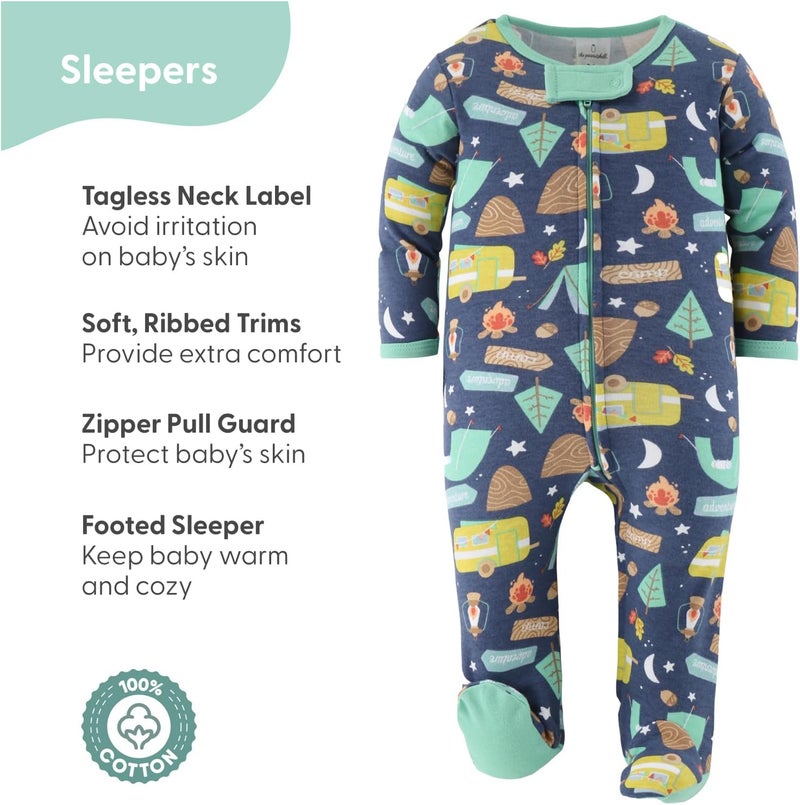 The Peanut Shell Baby Layette Gift Set for Baby Boys or Girls - 30 Piece New Born Unisex Gift Set, Clothes & Newborn Essentials Must Haves - Clothes 0-3 Months - Happy Camper - Image 4
